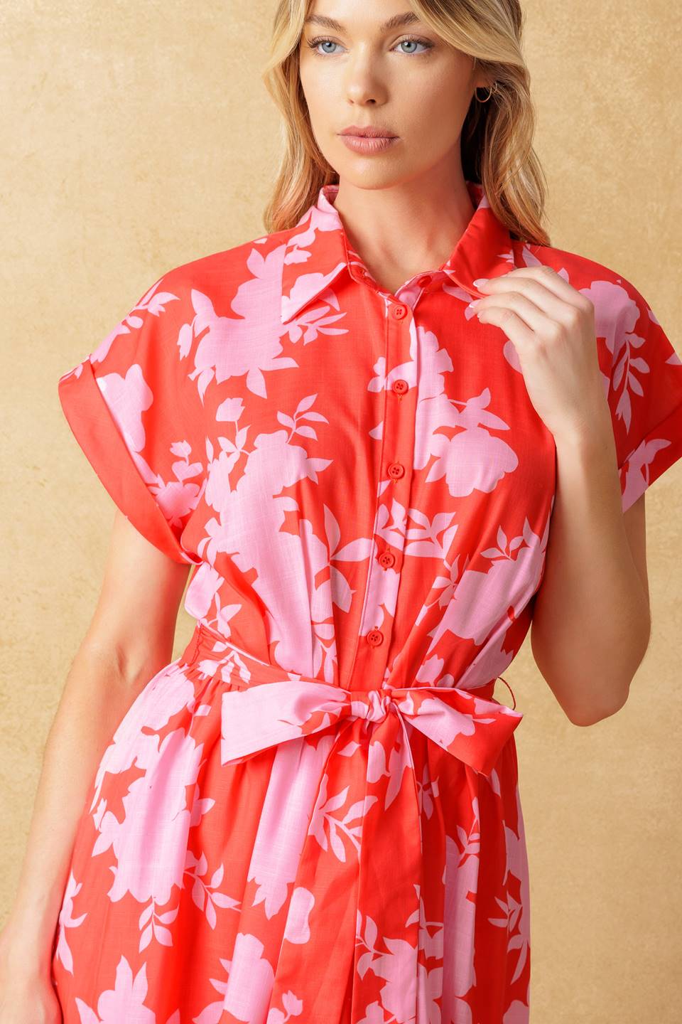 MAKE IT COUNT WOVEN MIDI DRESS Flying Tomato